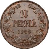 Reverse 10 Pennia 1909