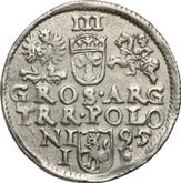 Reverse 3 Groszy (Trojak) 1595 IF Olkusz Mint