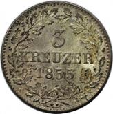 Reverse 3 Kreuzer 1855