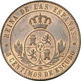 Reverse 5 Céntimos de escudo 1867 OM