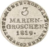 Reverse 3 Mariengroschen 1819 L.A.B.