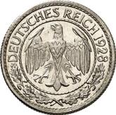 Obverse 50 Reichspfennig 1928 G