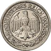 Obverse 50 Reichspfennig 1933 J
