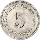Obverse 5 Pfennig 1891 A