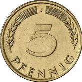 Obverse 5 Pfennig 1950 J