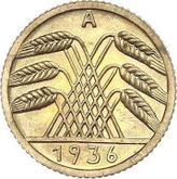 Reverse 5 Reichspfennig 1936 A