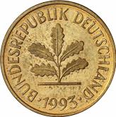 Reverse 5 Pfennig 1993 G