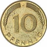 Obverse 10 Pfennig 1990 J