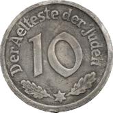 Reverse 10 Pfennig 1942 Litzmannstadt Ghetto