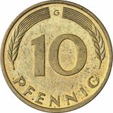 Obverse 10 Pfennig 1993 G