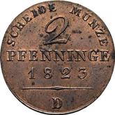 Reverse 2 Pfennig 1823 D