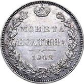 Reverse Poltina 1842 MW Warsaw Mint