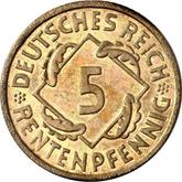 Obverse 5 Rentenpfennig 1924 D
