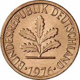 Reverse 1 Pfennig 1976 G