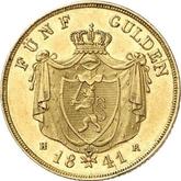 Reverse 5 Gulden 1841 C.V.  H.R.