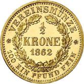 Reverse 1/2 Krone 1862 B