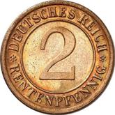 Obverse 2 Rentenpfennig 1924 D