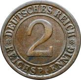 Obverse 2 Reichspfennig 1924 J