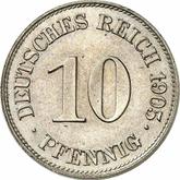 Obverse 10 Pfennig 1905 E