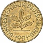Reverse 10 Pfennig 1991 D