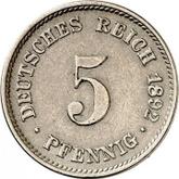 Obverse 5 Pfennig 1892 J
