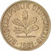 Reverse 5 Pfennig 1981 D