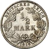 Obverse 1/2 Mark 1916 G