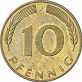 Obverse 10 Pfennig 1991 J