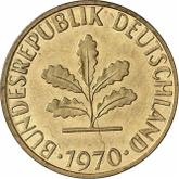 Reverse 5 Pfennig 1970 J