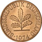 Reverse 2 Pfennig 1974 G