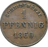 Reverse 1 Pfennig 1860