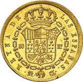 Reverse 80 Reales 1844 M CL