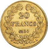 Reverse 20 Francs 1834 L