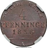 Reverse 4 Pfennig 1836 A