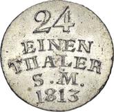 Reverse 1/24 Thaler 1813
