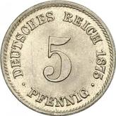Obverse 5 Pfennig 1875 G