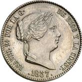 Obverse 25 Céntimos de real 1857