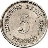 Obverse 5 Pfennig 1890 E