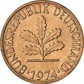 Reverse 2 Pfennig 1974 F