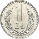 Reverse 1 Zloty 1985 MW