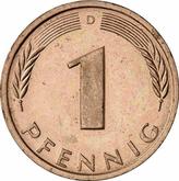 Obverse 1 Pfennig 1988 D