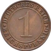 Obverse 1 Reichspfennig 1928 D