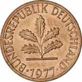Reverse 1 Pfennig 1977 J