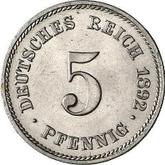 Obverse 5 Pfennig 1892 E
