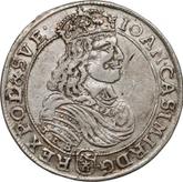 Obverse Ort (18 Groszy) 1667 TLB Straight shield