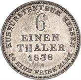 Reverse 1/6 Thaler 1838