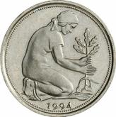 Reverse 50 Pfennig 1994 G