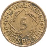 Obverse 5 Reichspfennig 1935 J