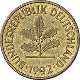 Reverse 5 Pfennig 1992 D