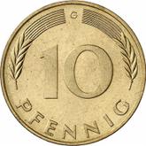 Obverse 10 Pfennig 1974 G